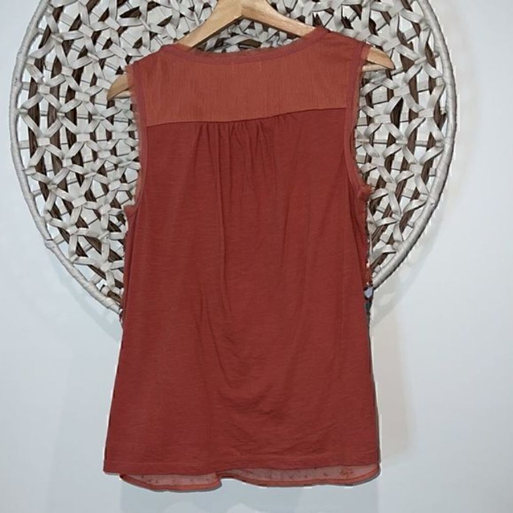 Meadow Rue for Anthropologie mauve beaded tank top size small - Picture 7 of 7